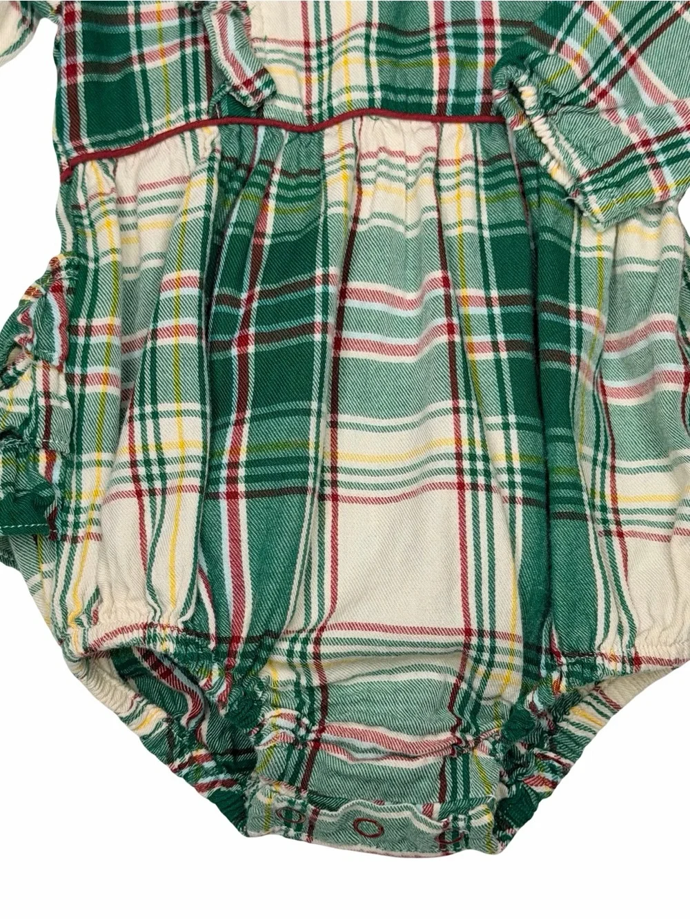 RuffleButts Plaid Romper